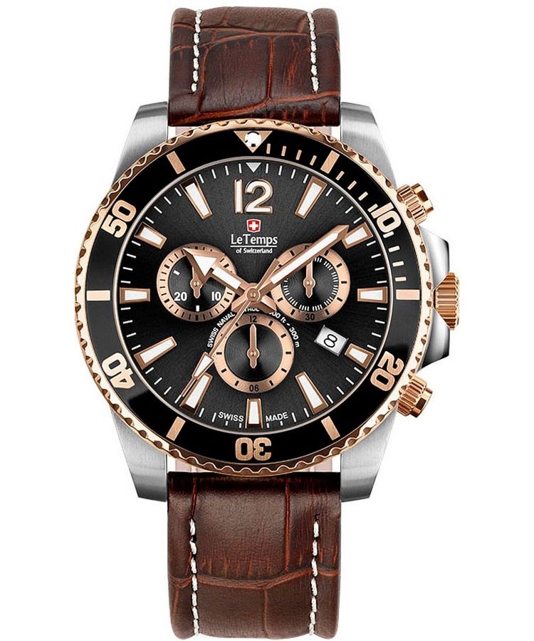Zegarek męski Le Temps Swiss Naval Patrol Chrono LT1044.45BL52