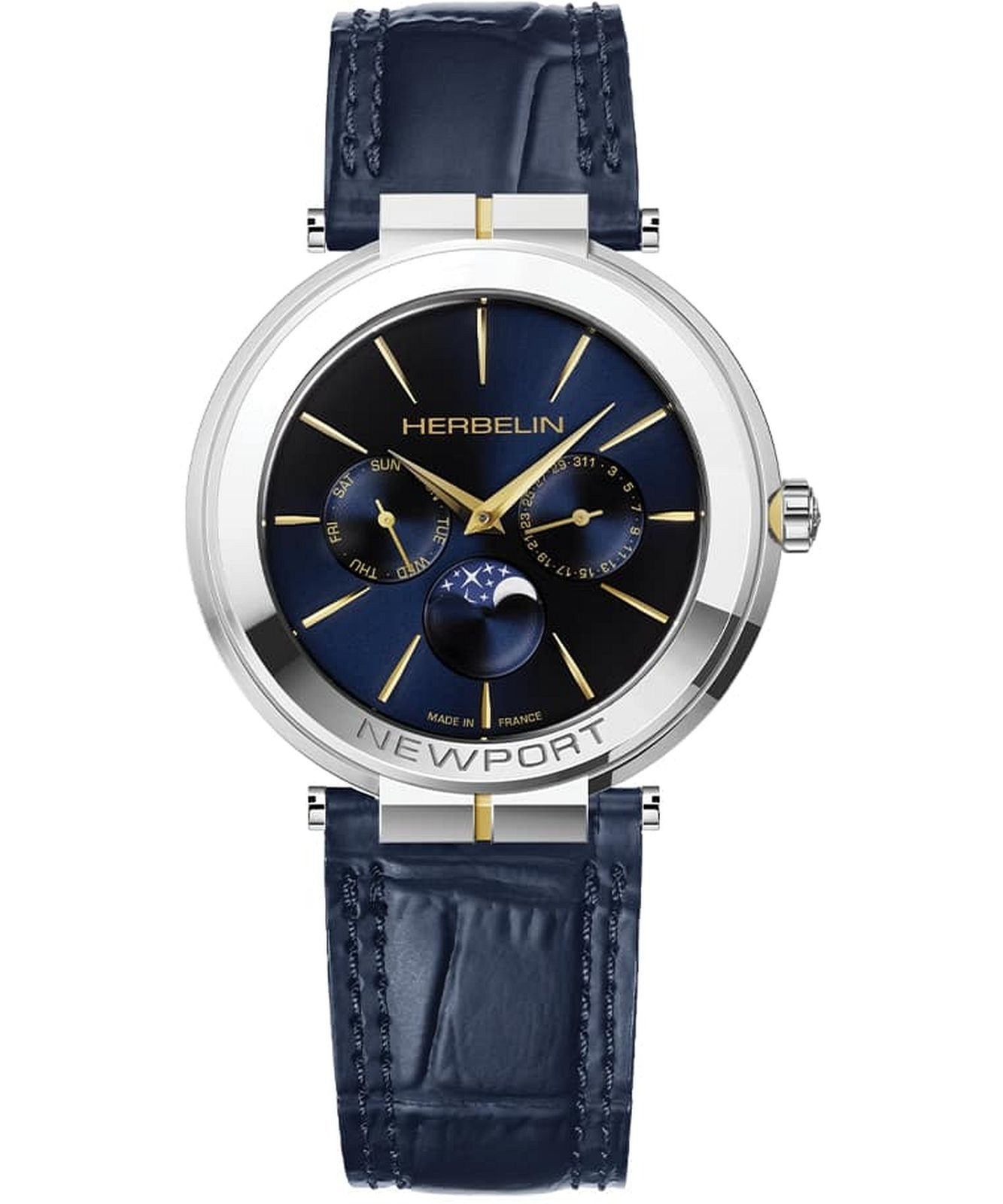 Zegarek męski Herbelin Newport Slim 12722T15BL (12722/T15BL)