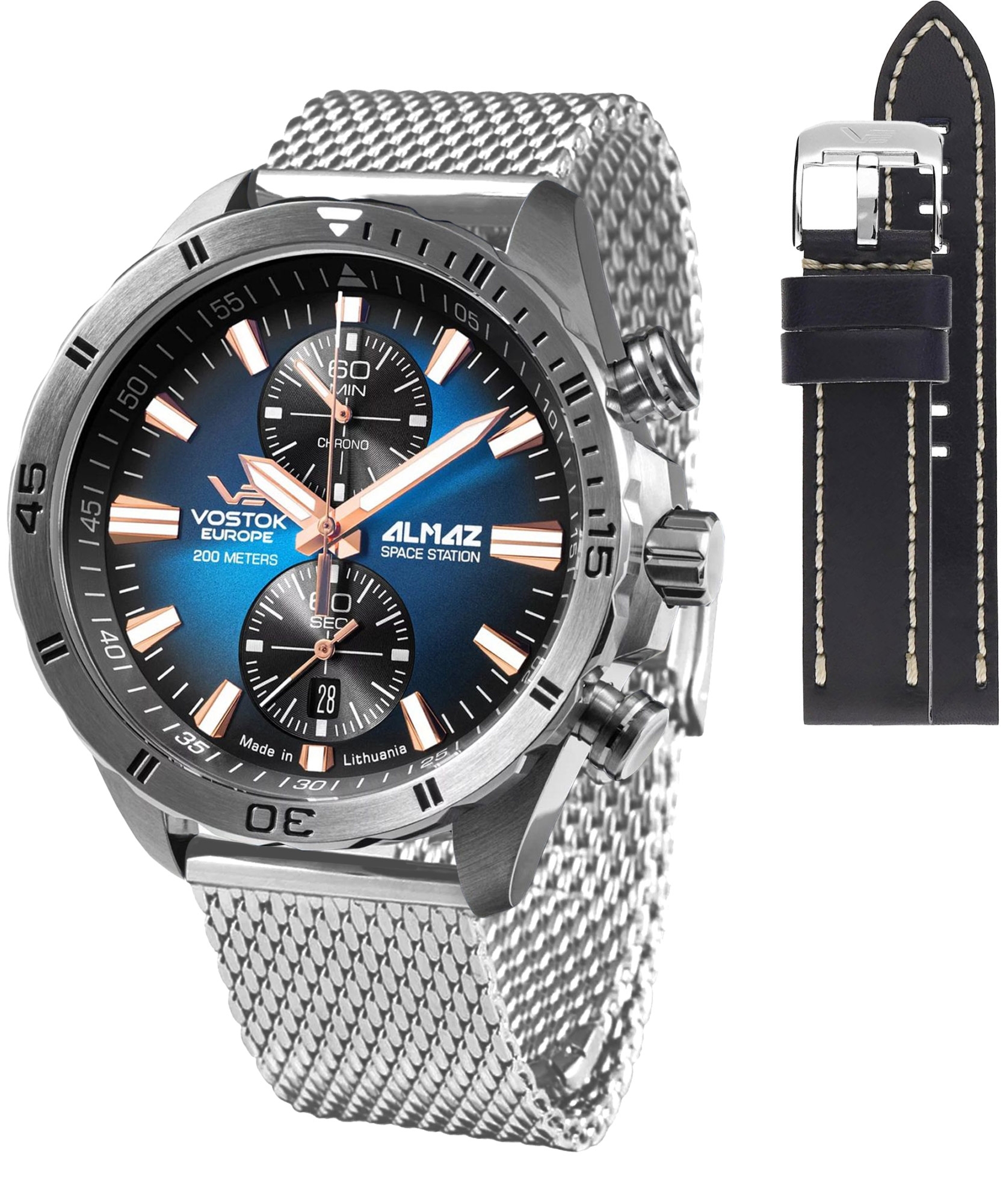 Zegarek męski Vostok Europe Almaz Chrono Limited Edition + pasek Vostok 6S11-320A675-3701