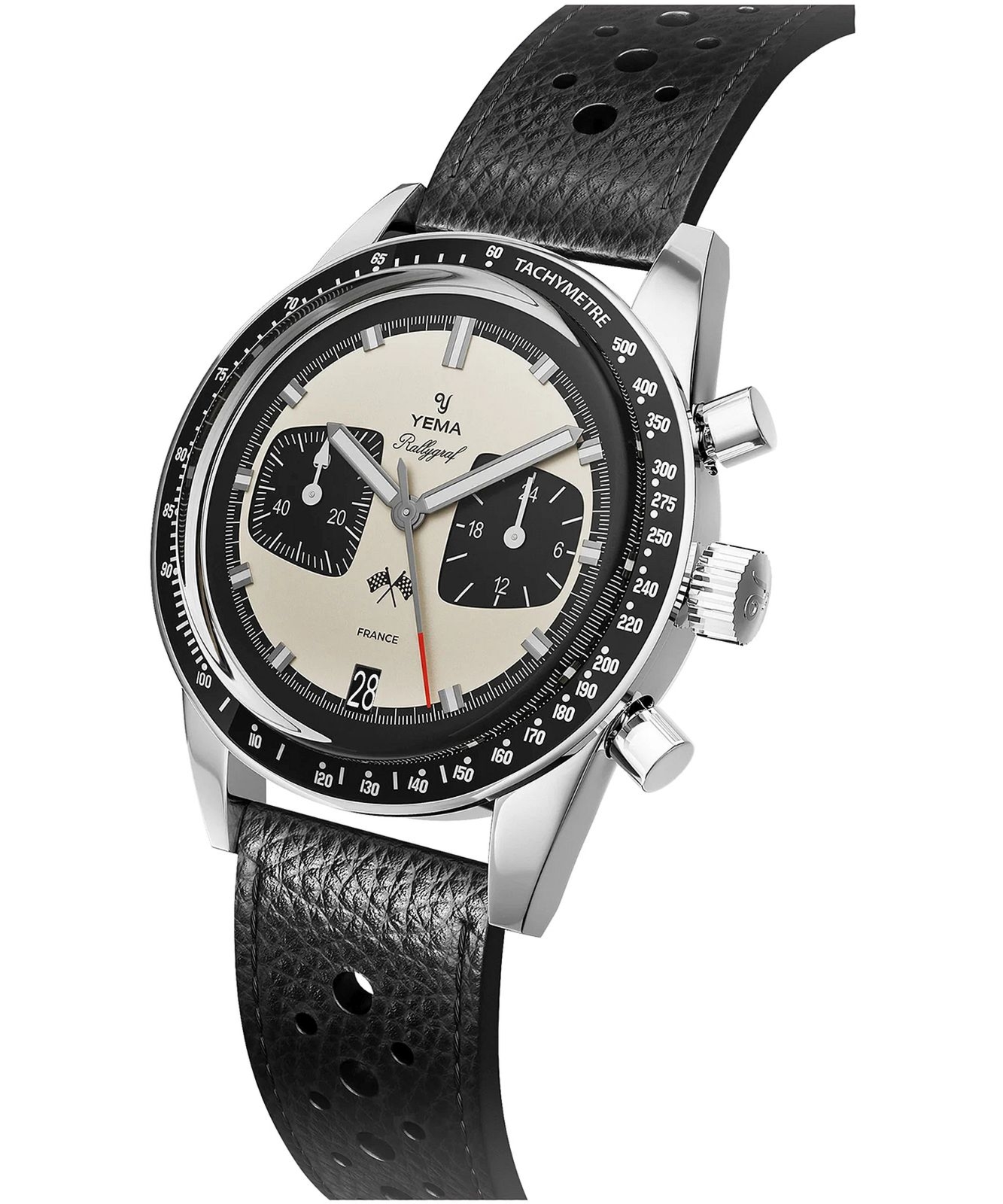 Zegarek męski Yema Rallygraf Panda Chronograph YMHF1580-BA