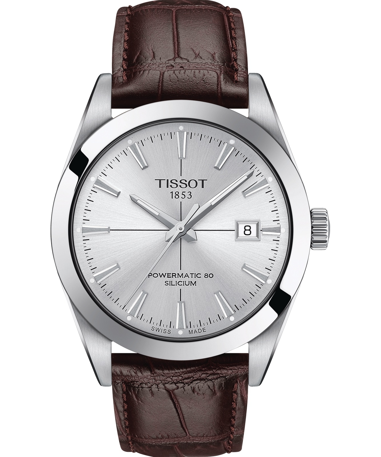 Zegarek męski Tissot Gentleman Powermatic 80 Silicium T127.407.16.031.01 (T1274071603101)