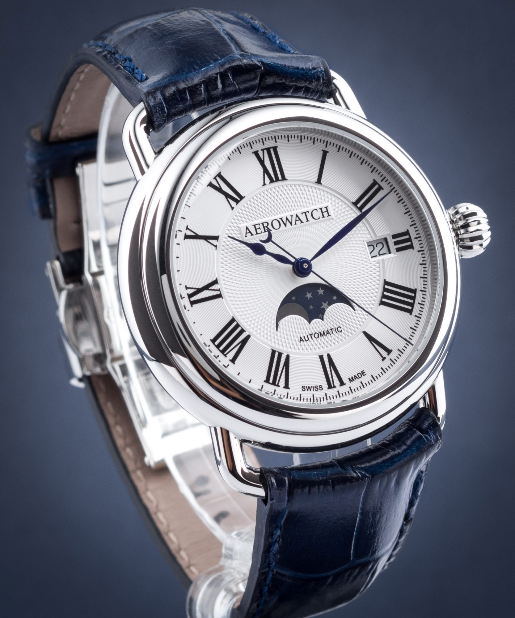 Zegarek męski Aerowatch 1942 Moon Phases Automatic 77983-AA01
