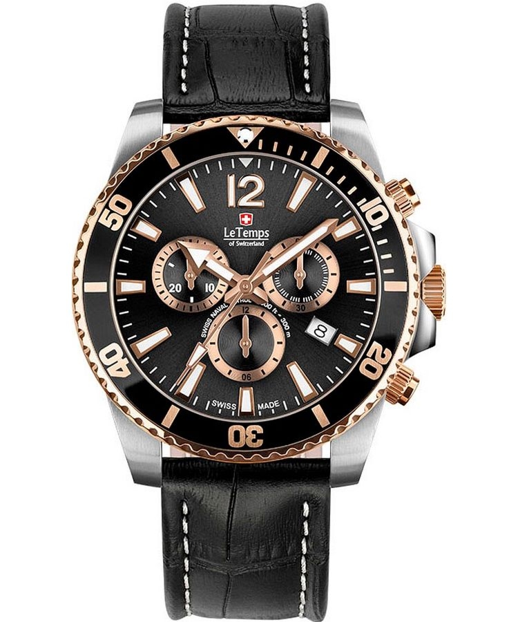 Zegarek męski Le Temps Swiss Naval Patrol Chrono LT1044.45BL51