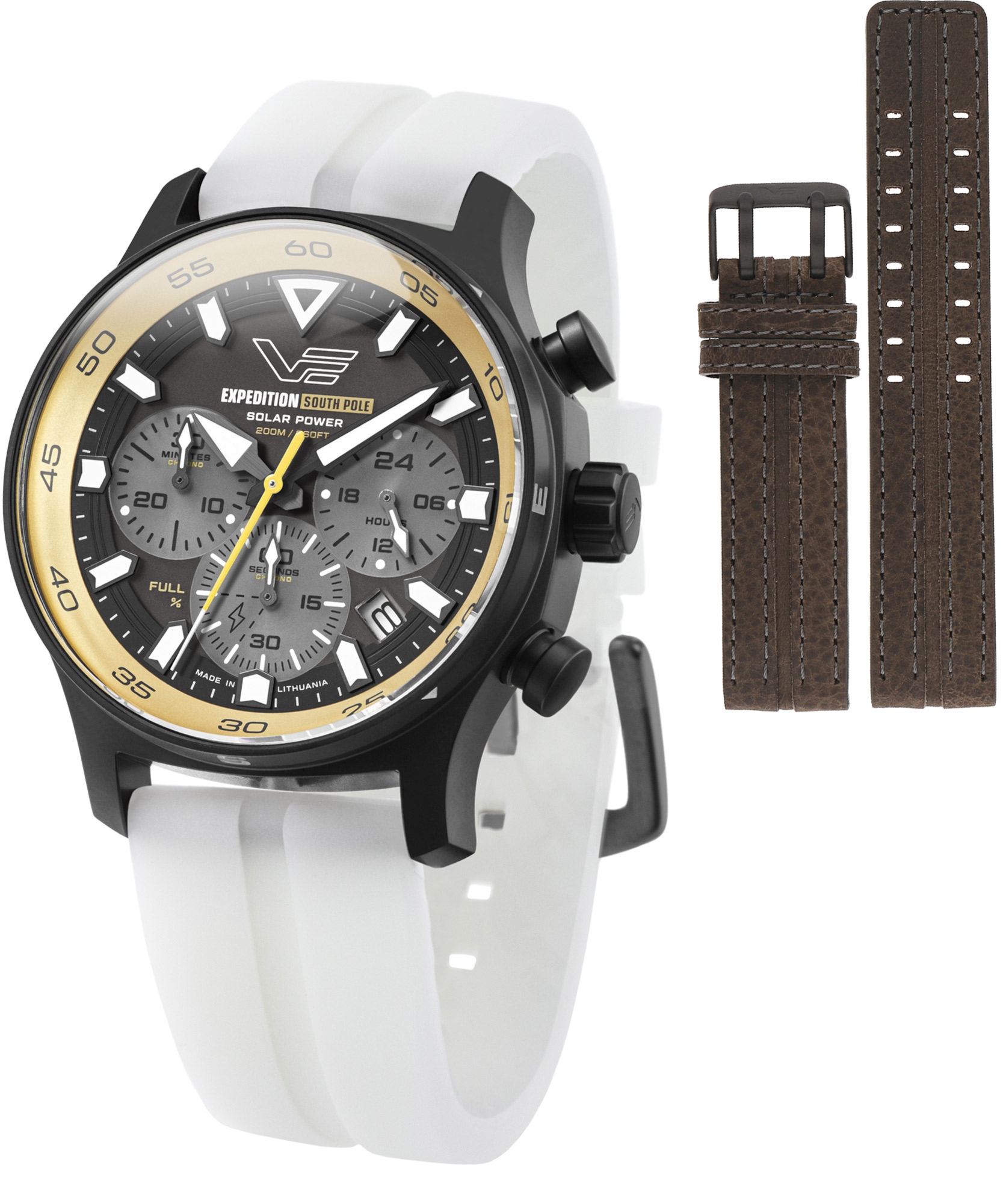 Zegarek męski Vostok Europe Expedition South Pole Solar Power Chronograph Limited Edition SET + pasek Vostok VR42-592C763-58695