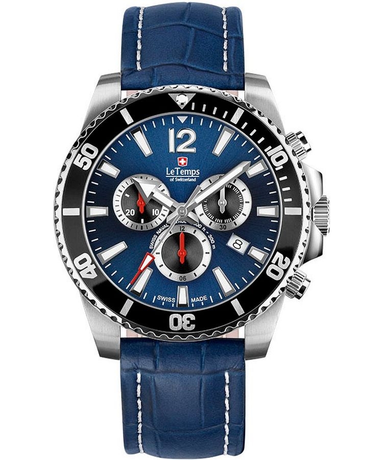 Zegarek męski Le Temps Swiss Naval Patrol Chrono LT1044.13BL13