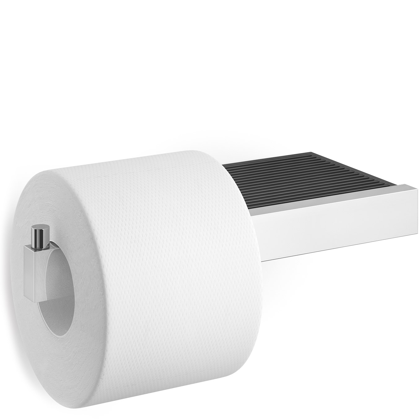 Uchwyt na papier toaletowy z półką na smartfon linea zack stal polerowana (40407) - tytuł obrazka Uchwyt na papier toaletowy z półką na smartfon linea zack stal polerowana (40407)
