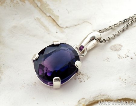 Image of NATURALNY TANZANIT - srebrny wisior 18ct