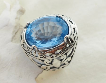 LEON naturalny spinel 12.8ct srebrny sygnet unikat