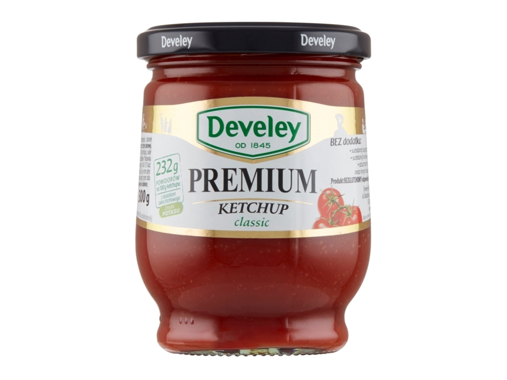 Ketchup PREMIUM klasyczny w słoiku 300g Develey - Cosdlazdrowia.pl