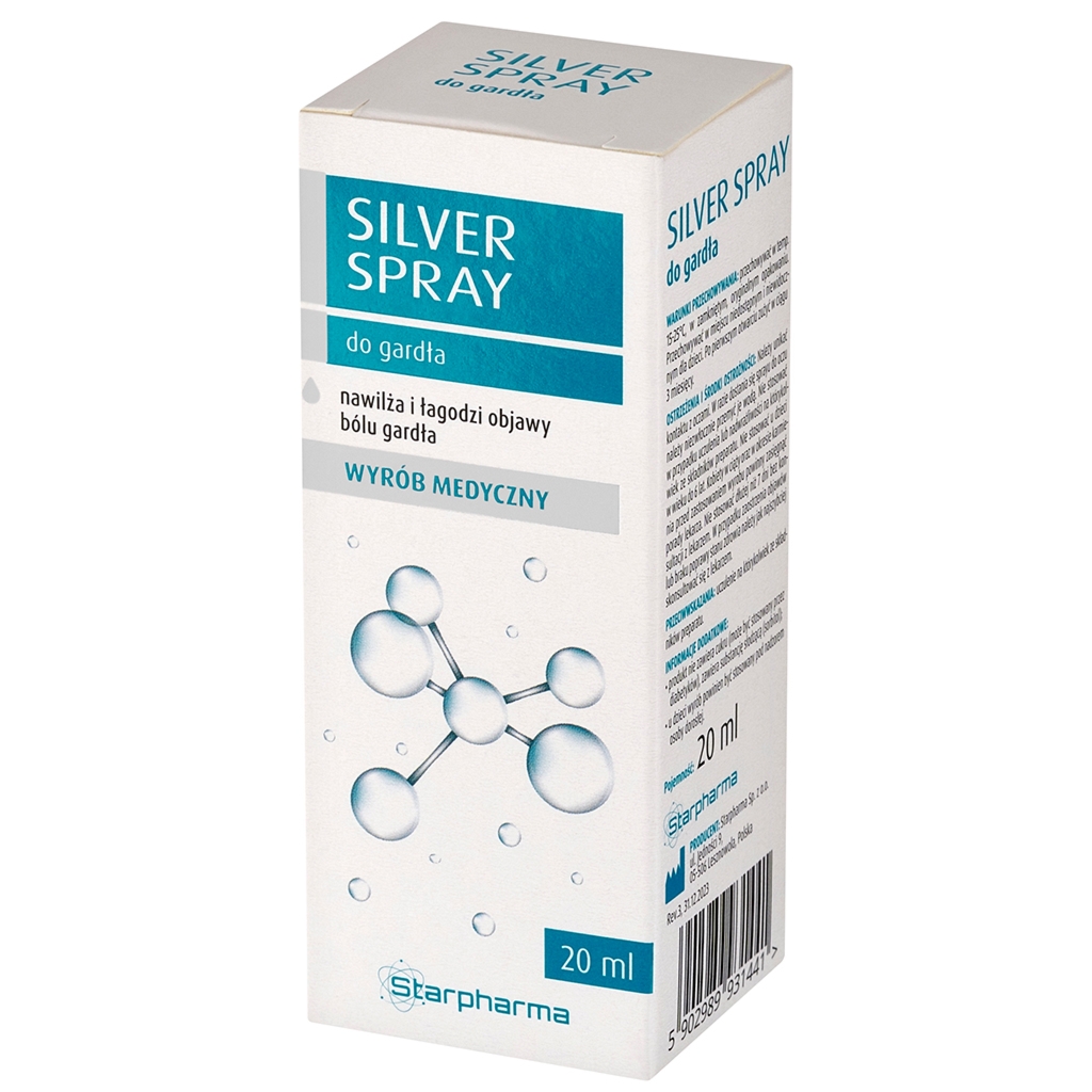 STARPHARMA SILVER SPRAY do gardła, 20ml - Starpharma
