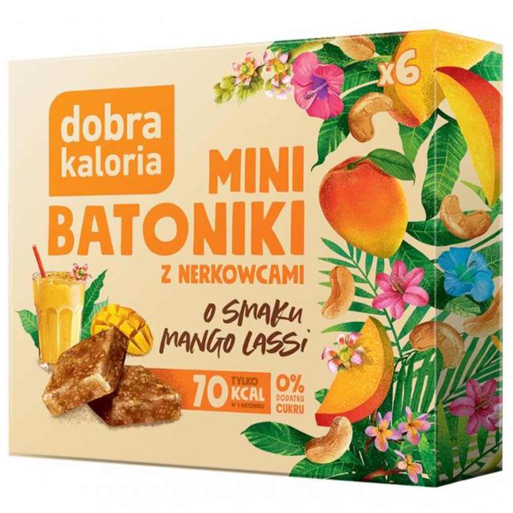 Mini batoniki o smaku mango lassi bez dodatku cukru 102g - Dobra Kaloria