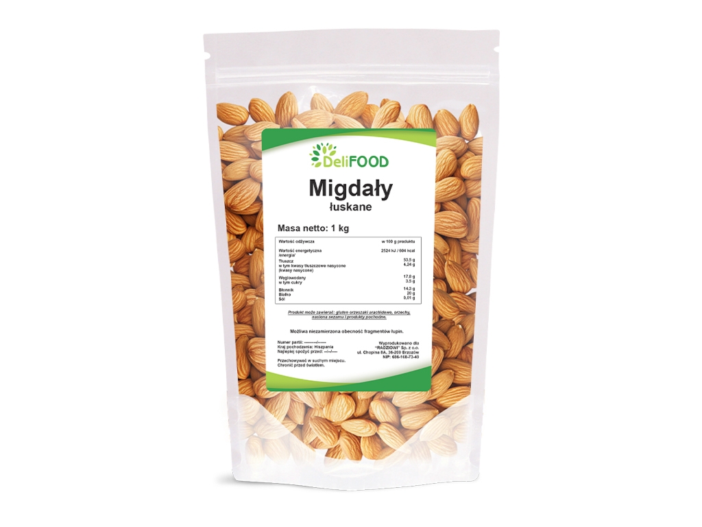 Migdały całe 1kg - Delifood