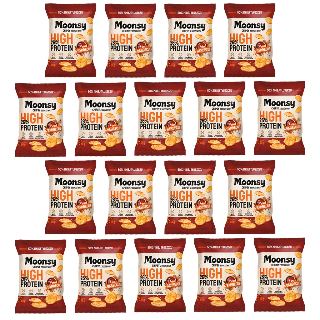 Moonsy Moonsy soczewicowe BBQ 60g 18 szt - Moonsy