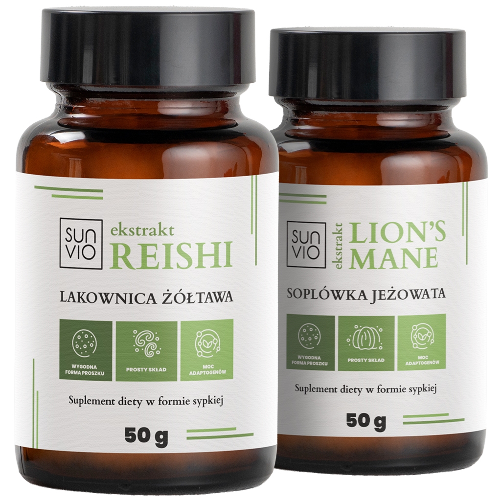 Ekstrakt z soplówki 50g + Ekstrakt z Reishi 50g - Sunvio