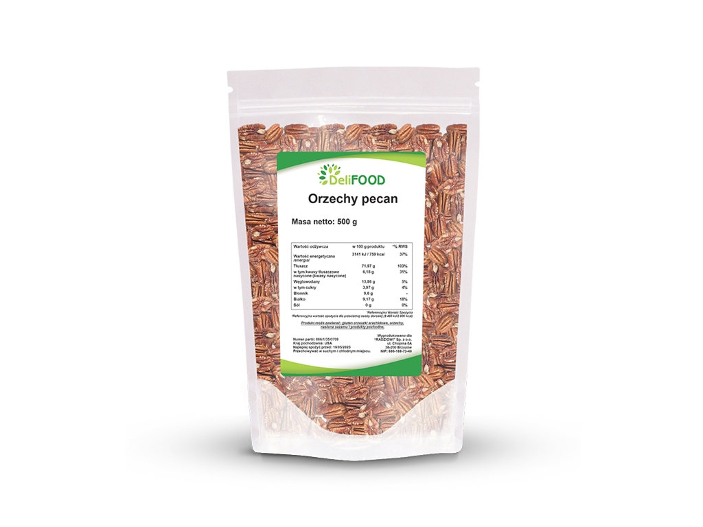 Orzechy łuskane pecan 500g - Delifood