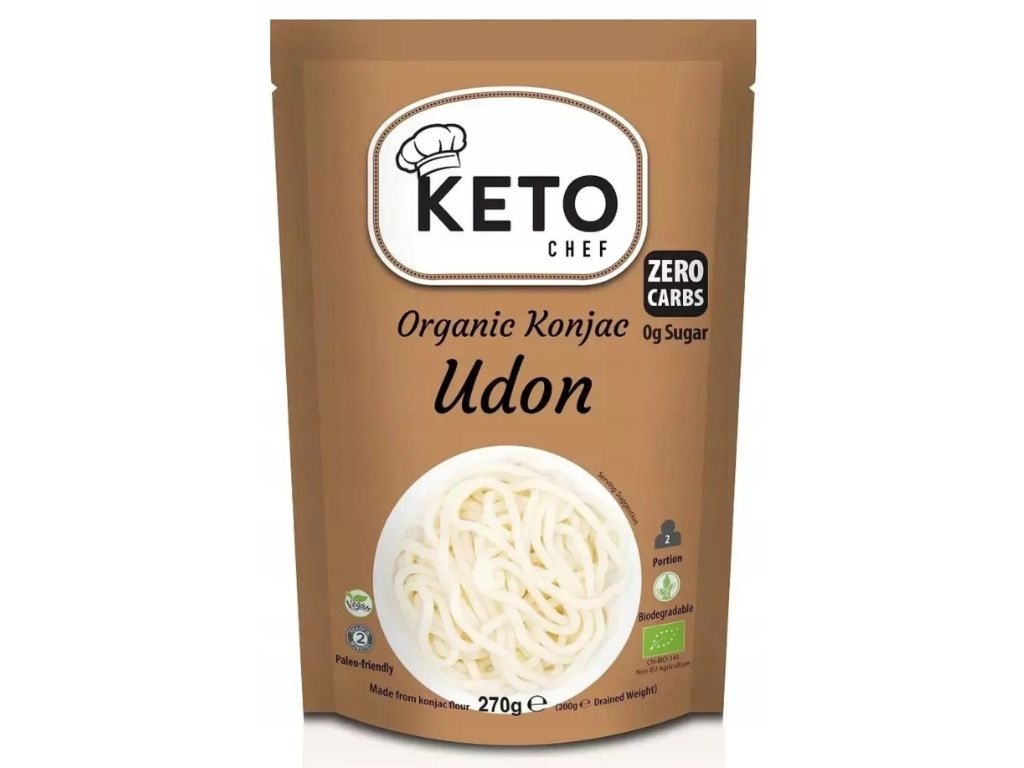 BIO makaron konjac udon shirataki bezzapachowy 270g - Keto Chef