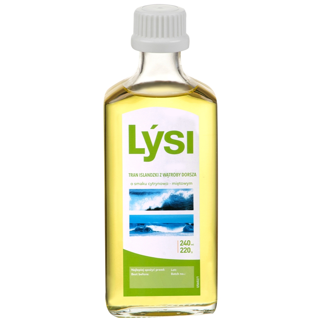 Lysi TRAN ISLANDZKI 1080 mg cyt-mie 240ml - Lysi