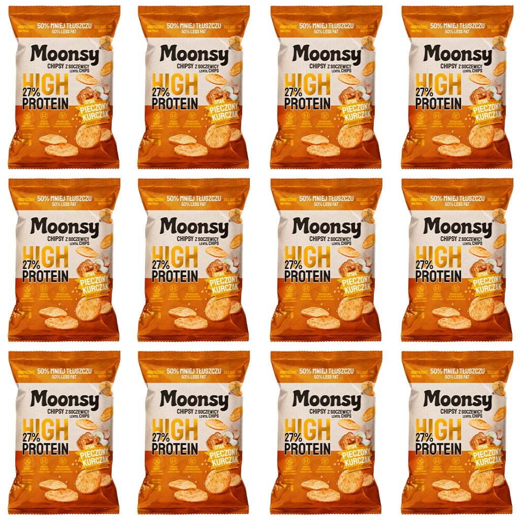 Moonsy Moonsy soczewicowe pieczony kurczak 60 g 12 szt - Moonsy