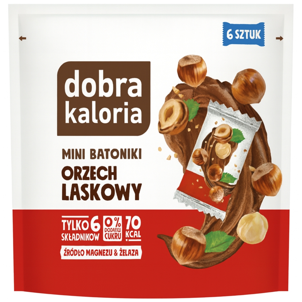 Mini batoniki orzech laskowy 108 g - Dobra Kaloria