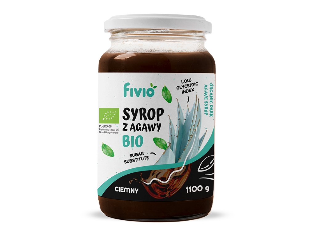 BIO Syrop z agawy ciemny 1100G - Fivio