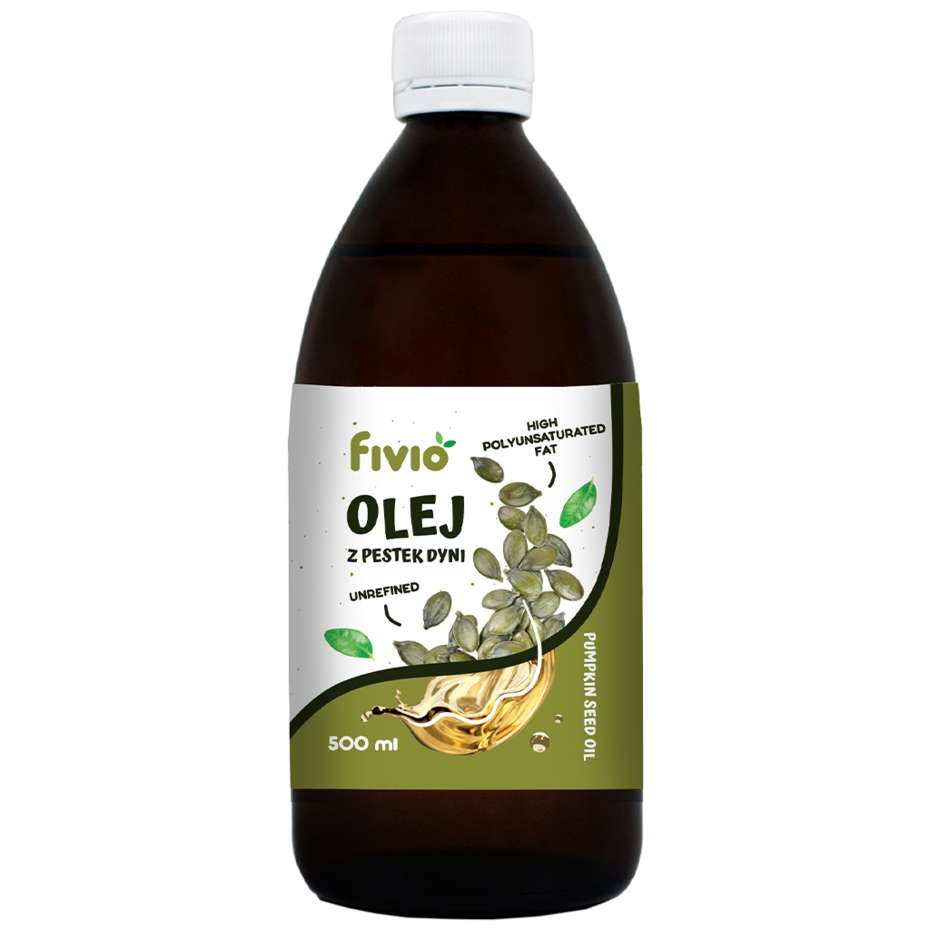 fivio Olej z pestek dyni zimnotłoczony 500ml - Fivio