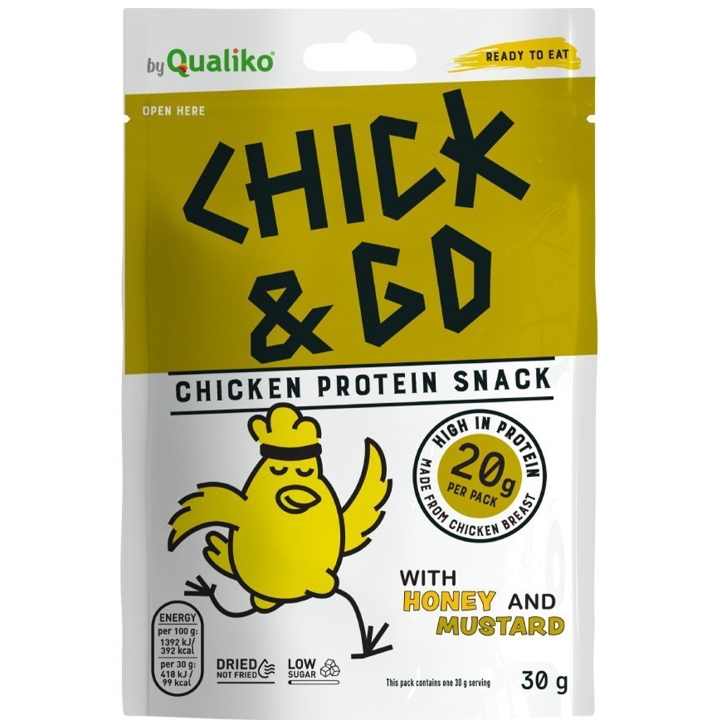 CHICK&GO Suszony kurczak o smaku miodowo musztardowym 30g - Chick&go
