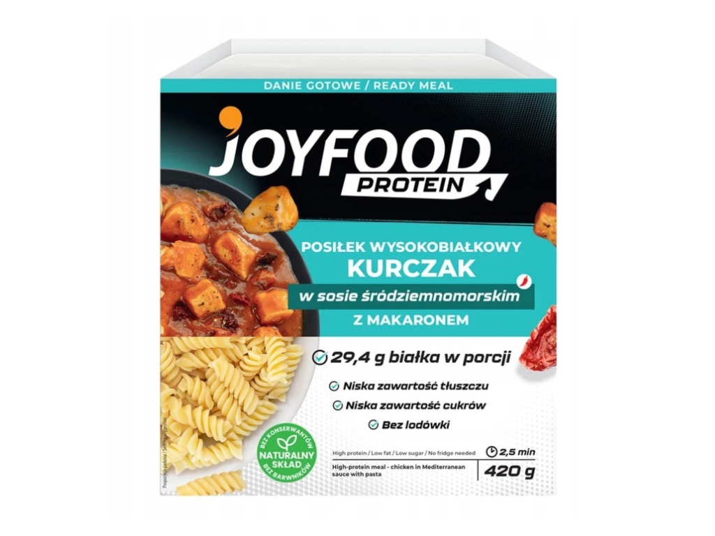 Danie gotowe kurczak w sosie śródziemnomorskim z makaronem 420g - Joyfood