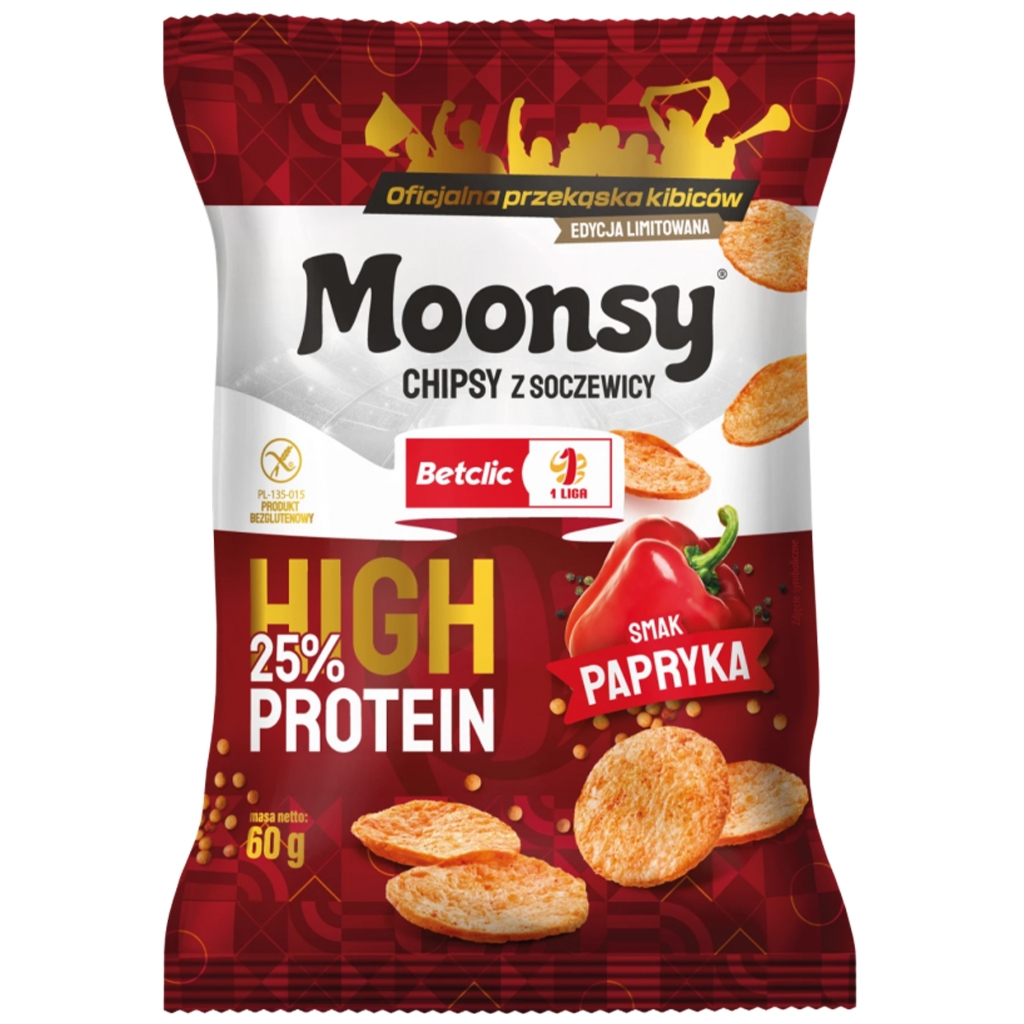Moonsy Moonsy soczewicowe Paprykowe 60 g - Moonsy