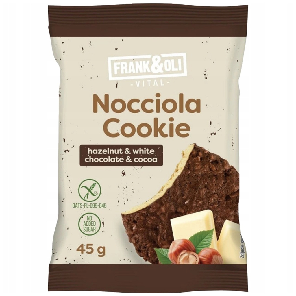 Frank&Oli Ciasteczko miękkie Nocciola biała czekolada 45g - Frank&oli