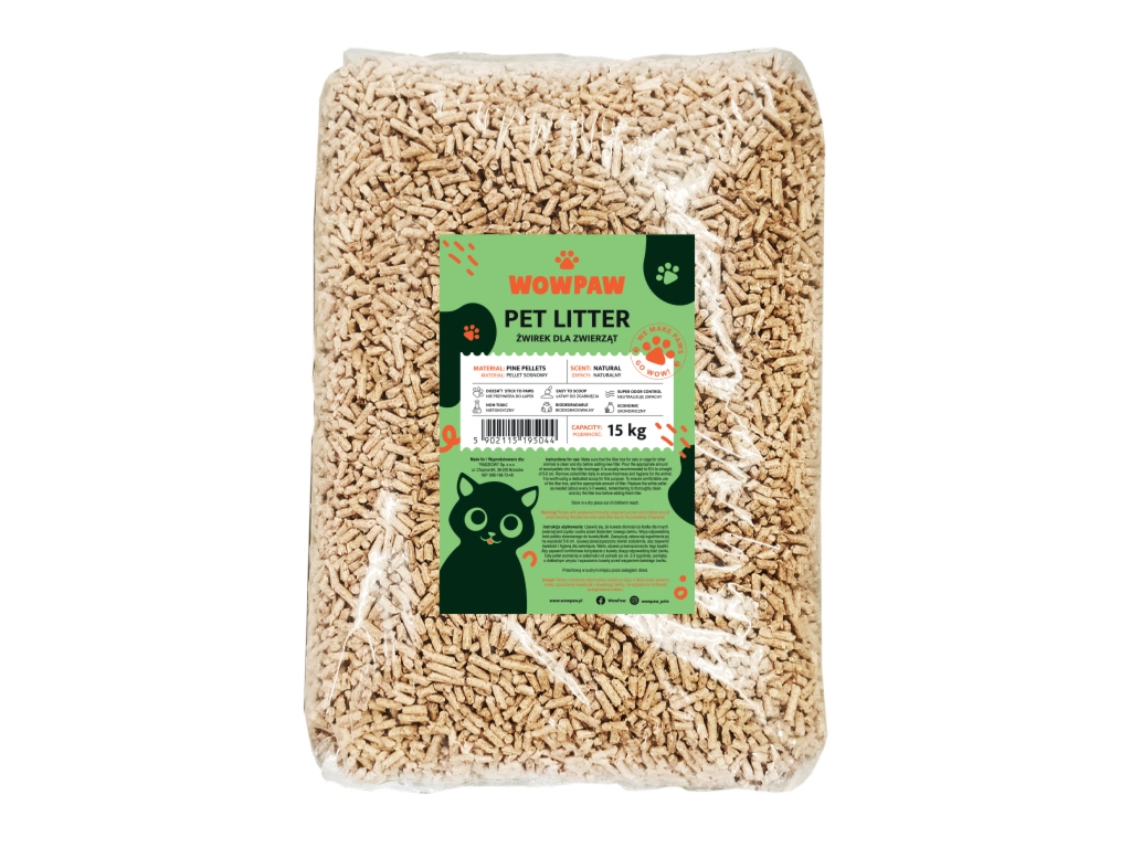WowPaw WowPaw Żwirek Pellet Drewniany 15 kg