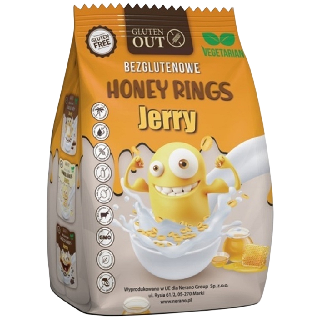 Kółka zbożowe miodowe bezglutenowe 375g - Jerry