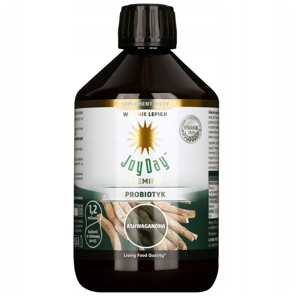 Probiotyk z ashwagandhą bezglutenowy bio 500 ml - Joy Day