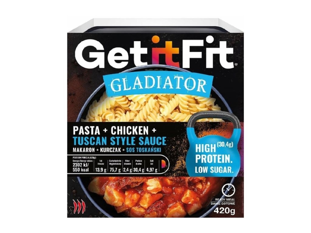 GLADIATOR Makaron + kurczak + sos toskański 420g - Joyfood