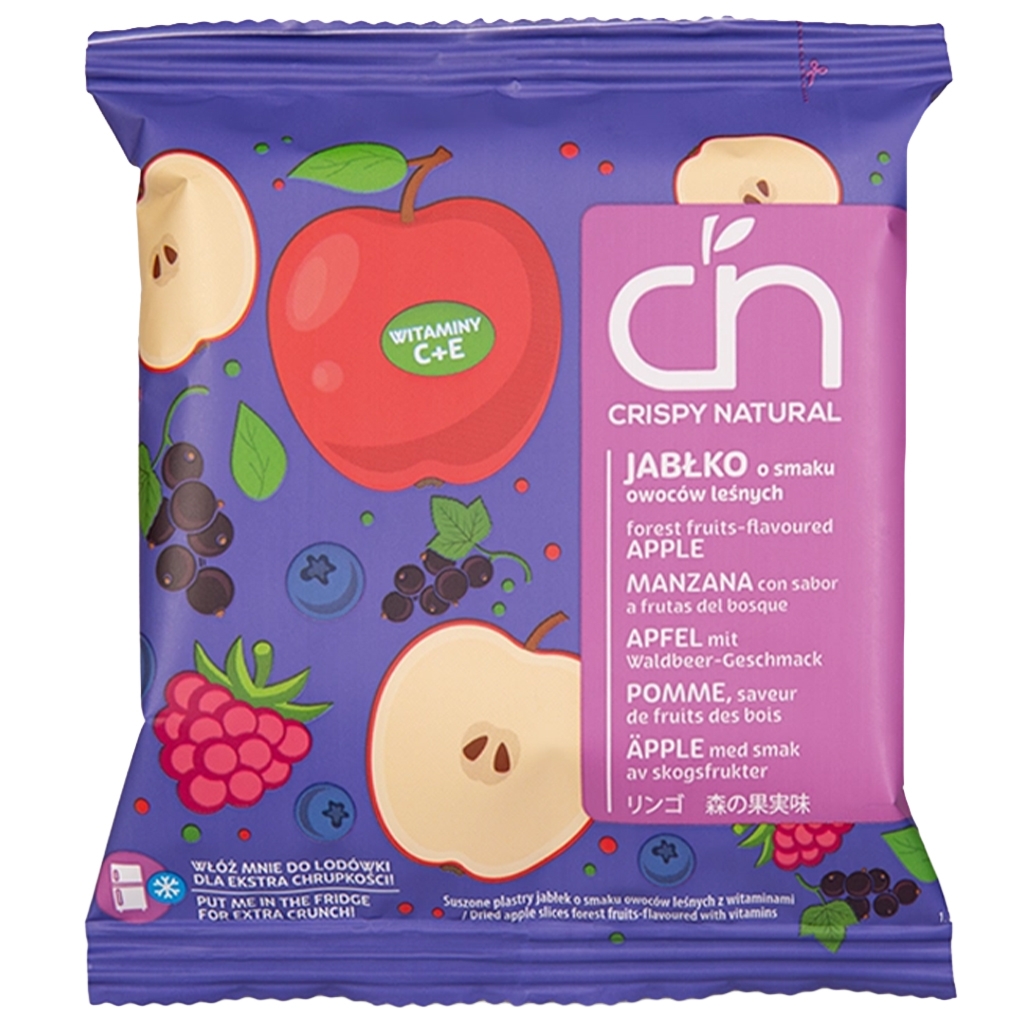 CRISPY NATURAL Jabłko suszone o smaku owoców leśnych 18g - Crispy Natural