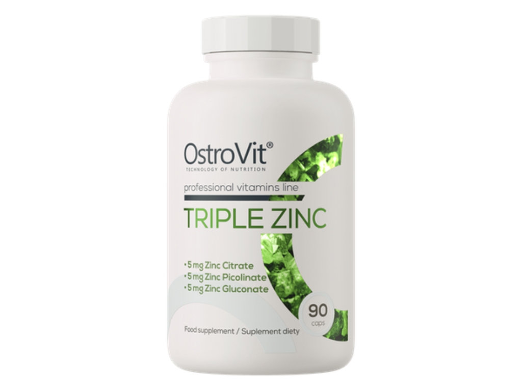 Triple Zinc 3 różne formy cynku 90 kaspułek - Ostrovit