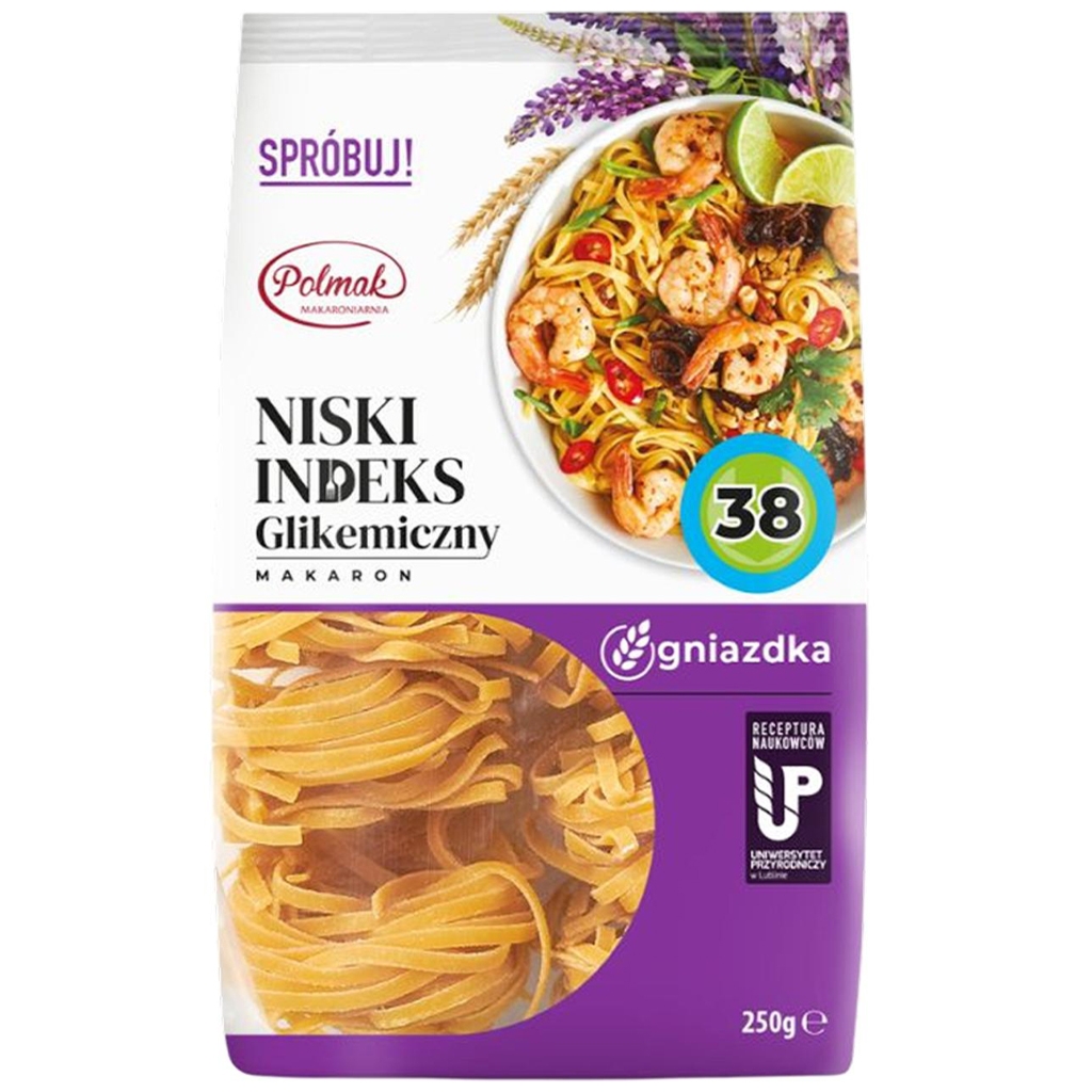 Polmak Makaron gniazdka Niski indeks glikemiczny 250g - Polmak