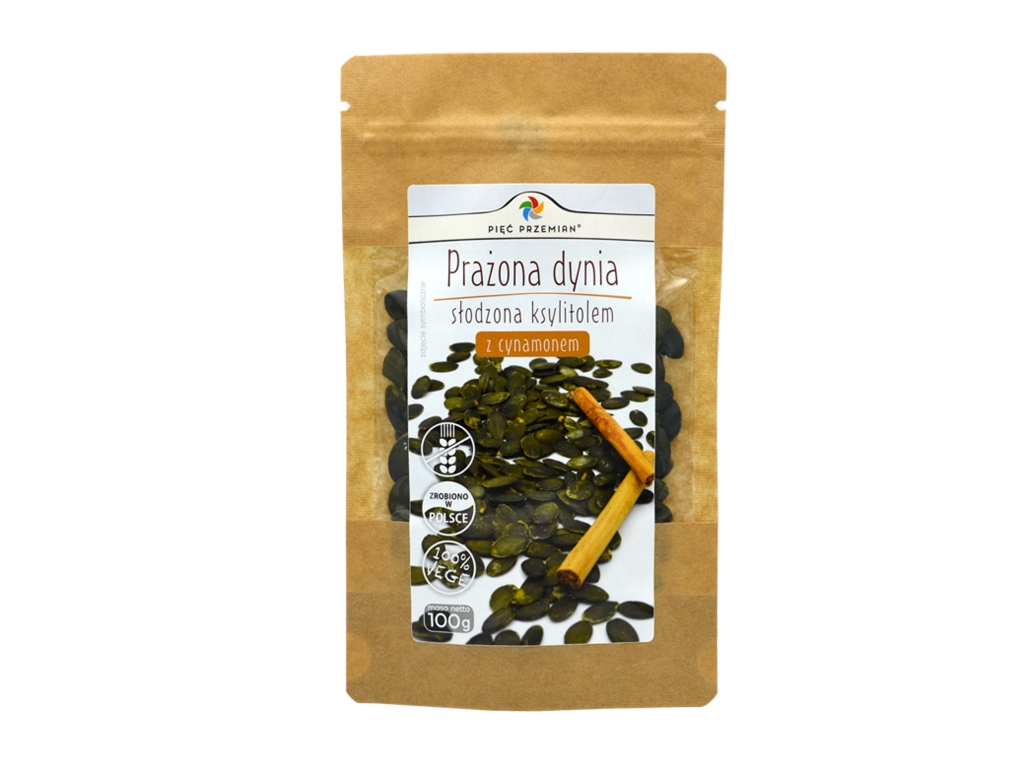 Prażona dynia z ksylitolem i cynamonem 100g Pięć Przemian - Pięć Przemian