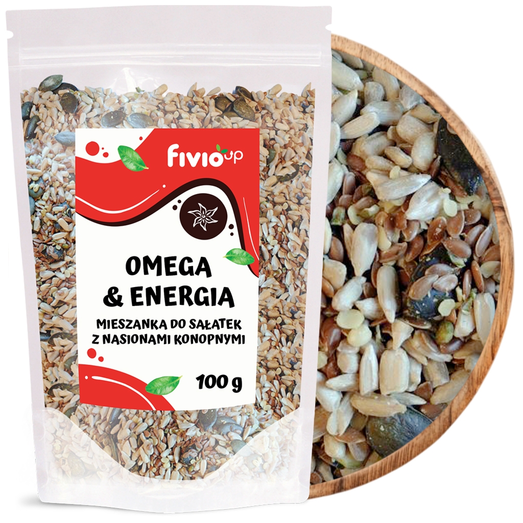 fivio Mieszanka do sałatek z nasionami konopnymi Omega&Energia 100g - Fivio