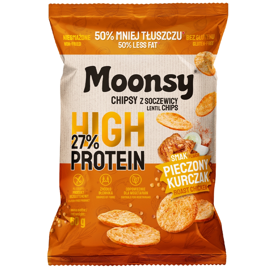 Moonsy Moonsy soczewicowe pieczony kurczak 60 g - Moonsy