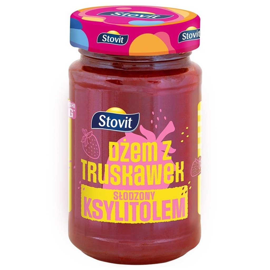 Dżem truskawkowy słodzony ksylitolem 250g - Stovit