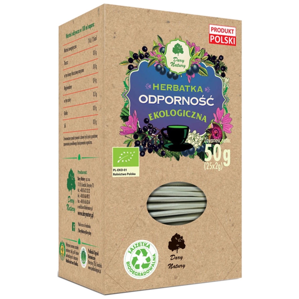 Herbatka Odporność EKO 25x2g - Dary Natury