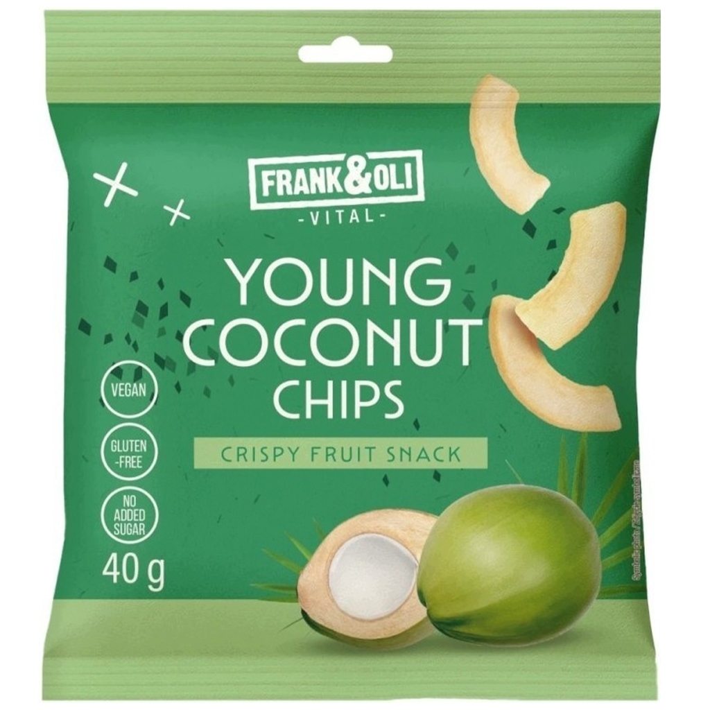 Frank&Oli Chipsy z młodego kokosa 40 g - Frank&oli