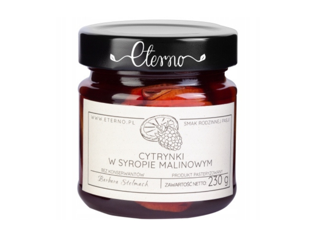 Cytrynki w syropie malinowym 230g - Eterno