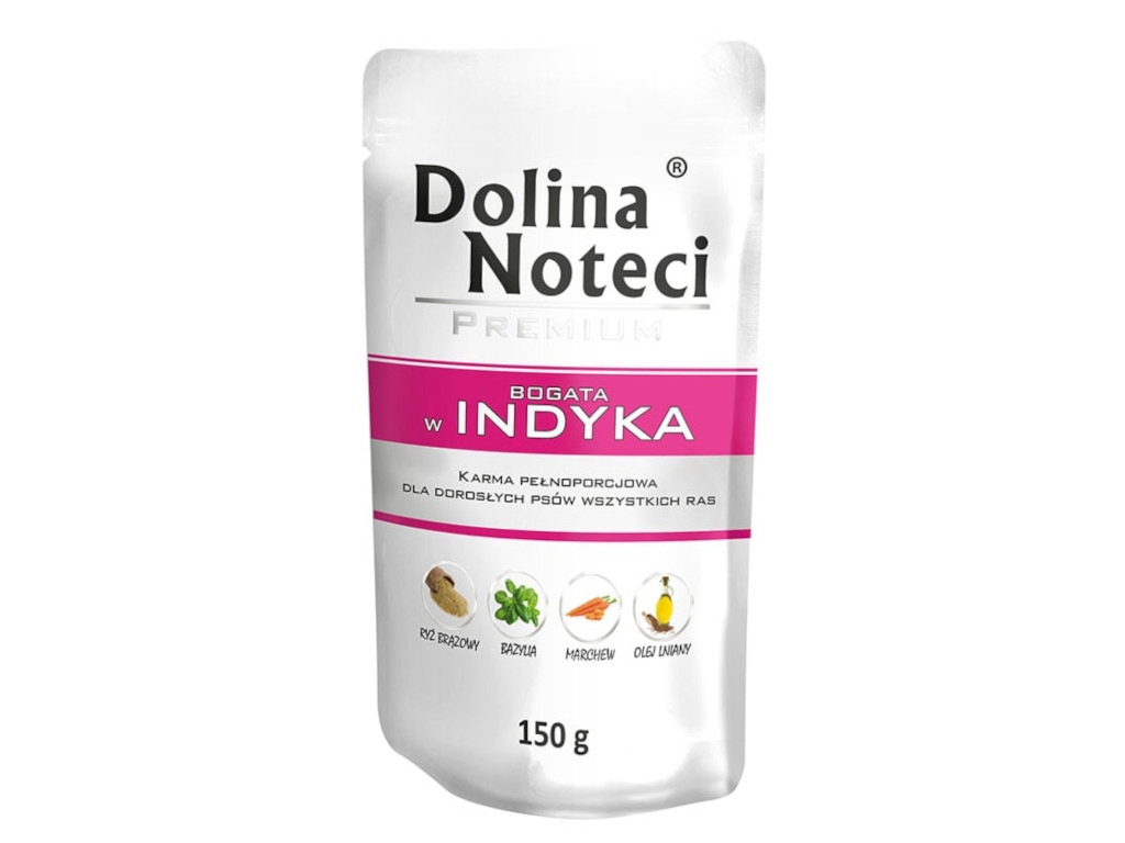 DOLINA NOTECI Mokra karma dla psa PREMIUM BOGATA w INDYKA 150g