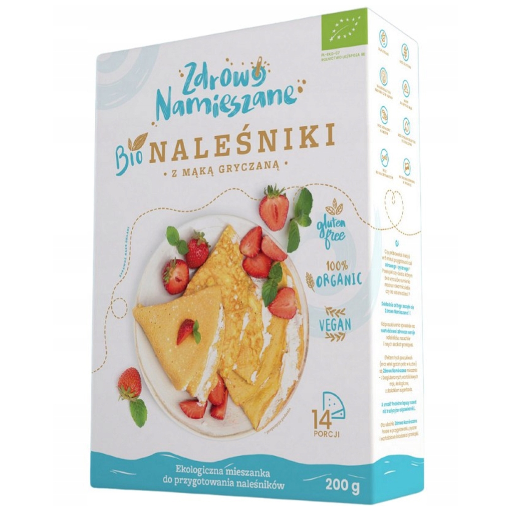 Zdrowo Namieszane Naleśniki z mąką gryczaną 14 porcji bezglutenowe BIO 200 g