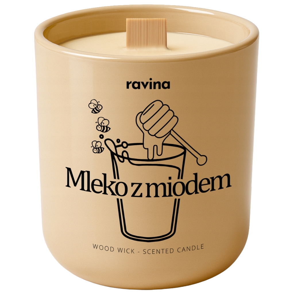 ravina Świeca Mleko z miodem 175 g