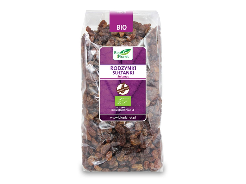 Bio Rodzynki Sułtanki bezglutenowe 1kg Bio Planet - Bio Planet