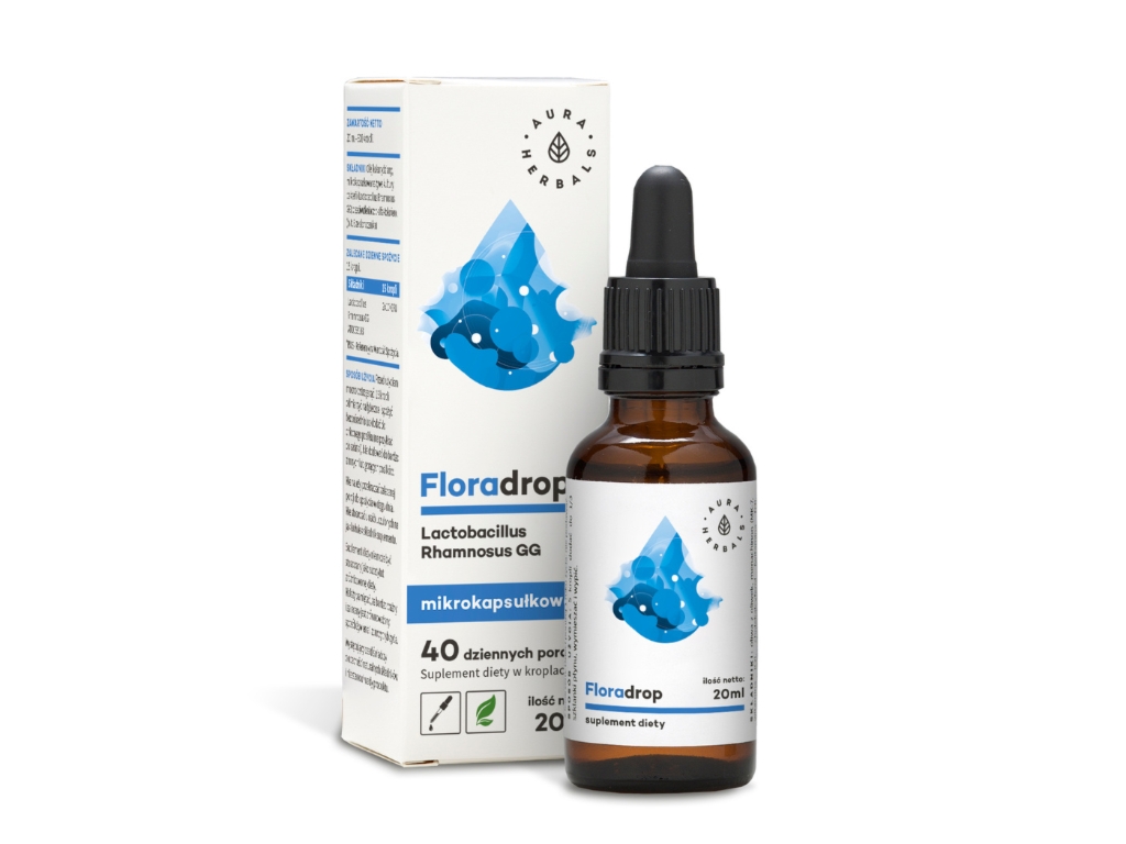 Floradrop, Lactobacillus Rhamnosus GG, krople 20 ml - Aura Herbals