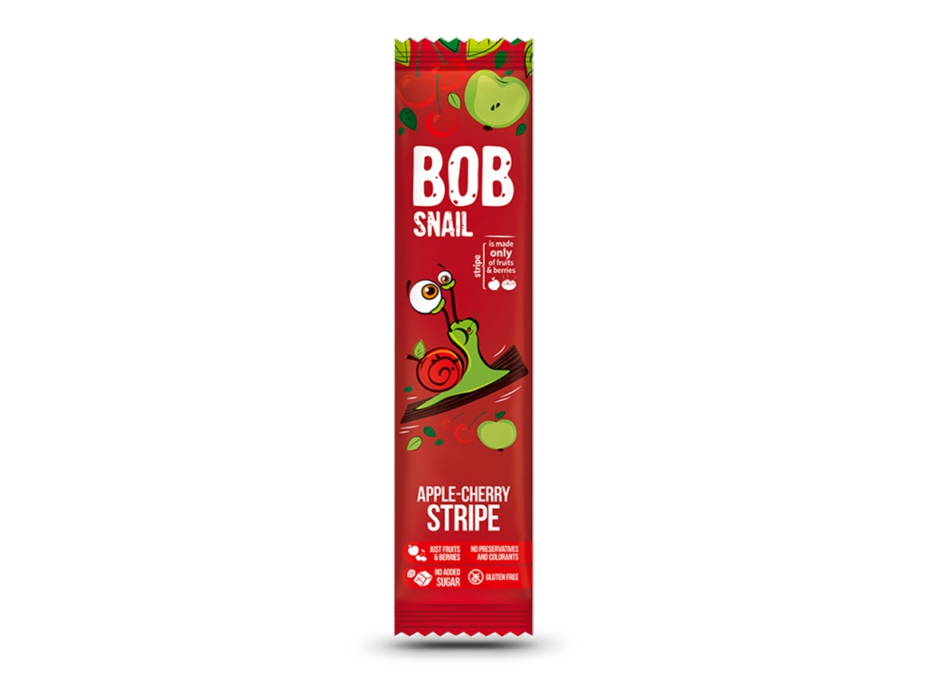 Przekąska jabłko-wiśnia 14g BobSnail - Eco-snack