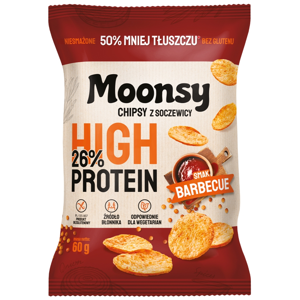 Moonsy Moonsy soczewicowe BBQ 60g - Moonsy